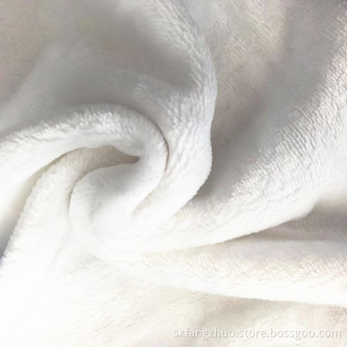 flannel fleece fabric white blanket for printing